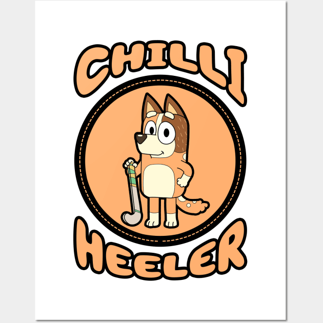 Chilli Heeler Wall Art by Gunung Sambojorka